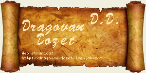 Dragovan Dozet vizit kartica